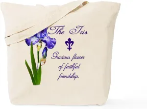 CafePress Purple Iris Tote Bag Reusable Natural Beige Canvas Shopping Bag