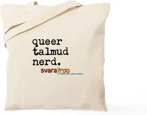 CafePress Queer Talmud Nerd Tote Bag Natural Canvas Tote Bag, Reusable Shopping Bag
