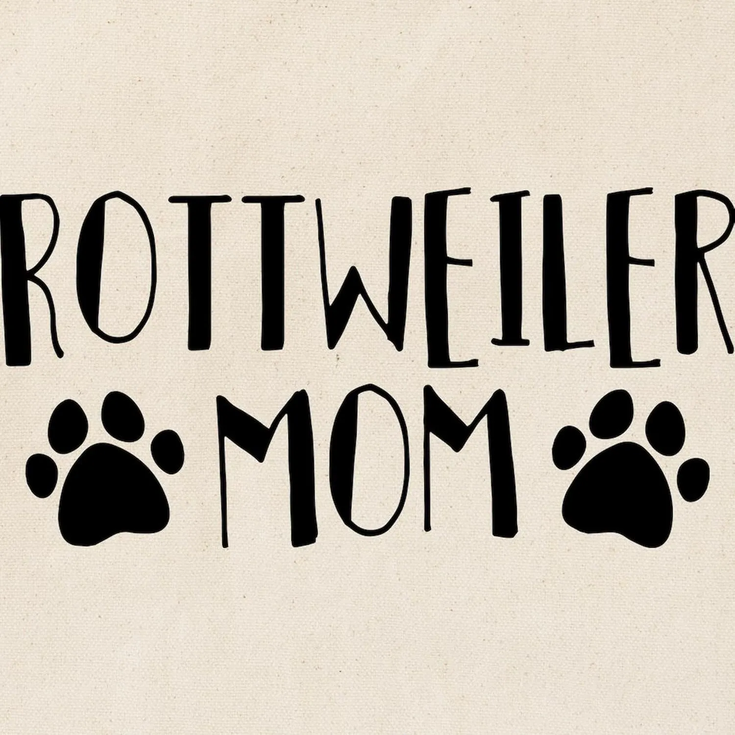 CafePress Rottweiler Mom Tote Bag Reusable Natural Beige Canvas Shopping Bag