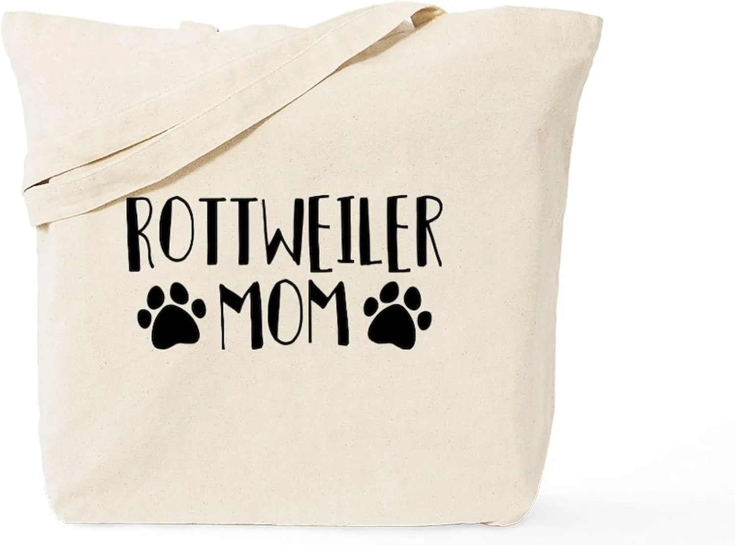 CafePress Rottweiler Mom Tote Bag Reusable Natural Beige Canvas Shopping Bag