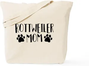 CafePress Rottweiler Mom Tote Bag Reusable Natural Beige Canvas Shopping Bag