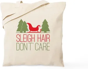 CafePress Sleigh Hair, Don't Care Tote Bag Natural Canvas Tote Bag, Reusable Shopping Bag