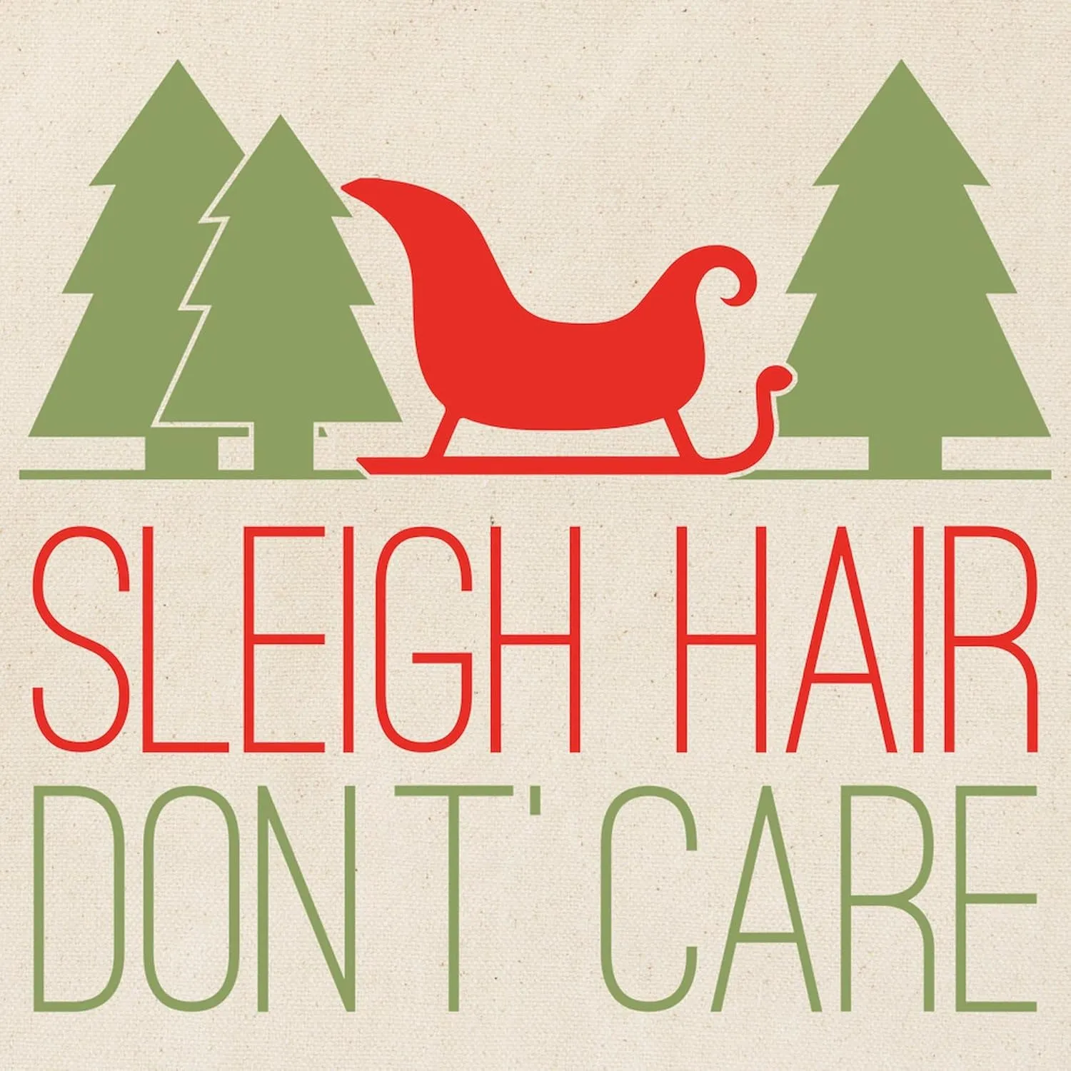CafePress Sleigh Hair, Don't Care Tote Bag Natural Canvas Tote Bag, Reusable Shopping Bag