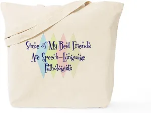 CafePress Speech Language Pathologists Friends Tote Bag Natural Canvas Tote Bag, Reusable Shopping Bag