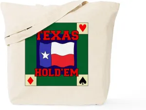 CafePress Texas Holdem Tote Bag Natural Canvas Tote Bag, Reusable Shopping Bag