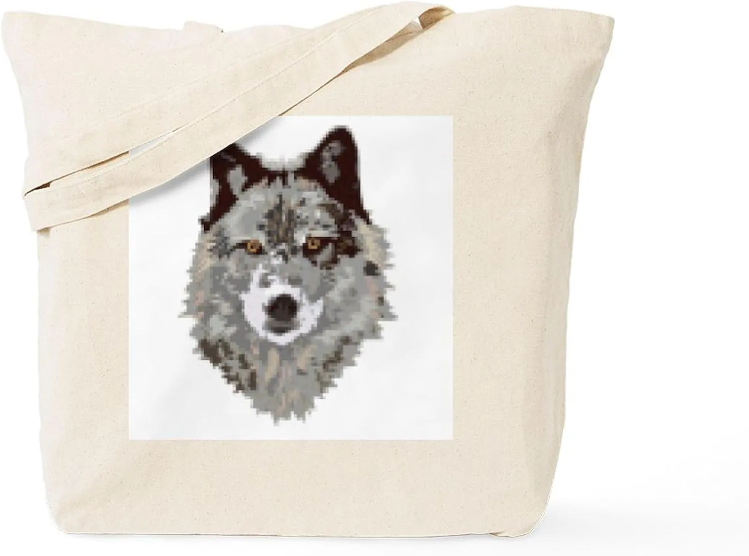 CafePress WOLF Tote Bag Reusable Natural Beige Canvas Shopping Bag