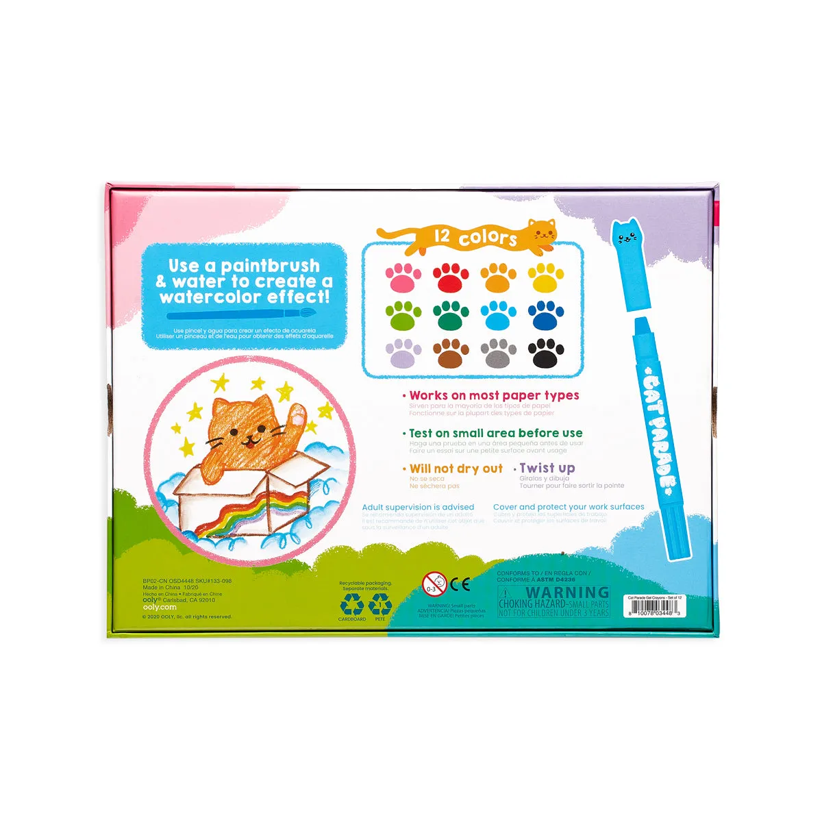 Cat Parade Gel Crayons Set of 12