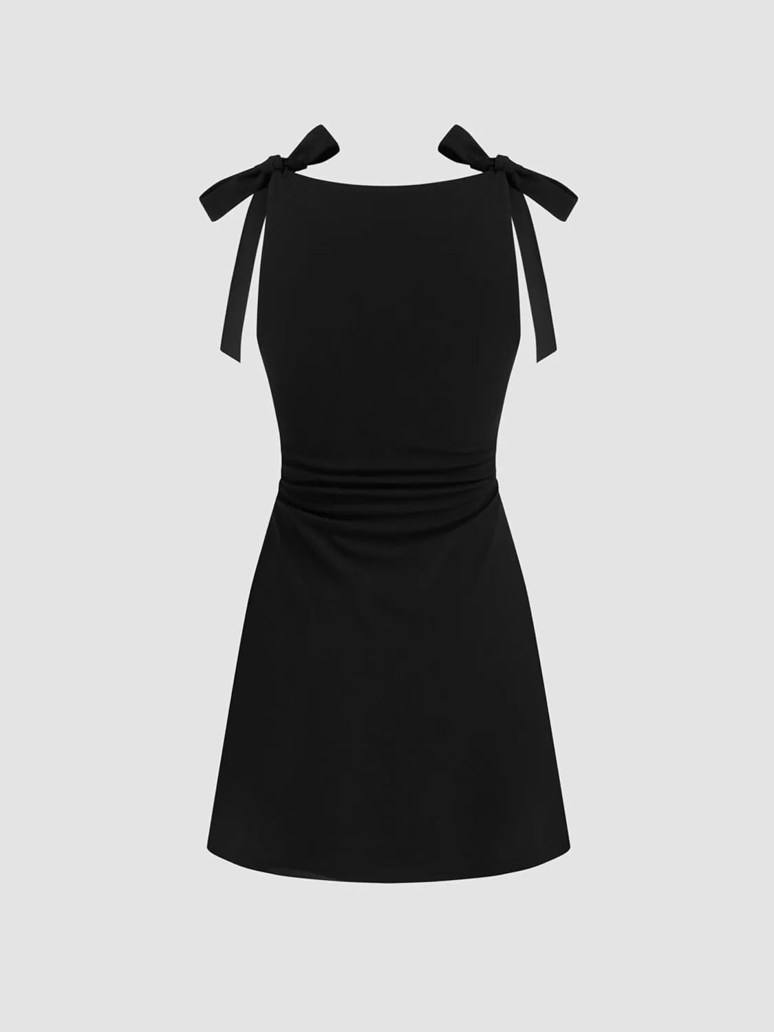 CIDER Mini Dress Bodycon Sexy Square Neck Bowknot Sleeveless High Waist Party Cocktail Elegant Dresses for Women
