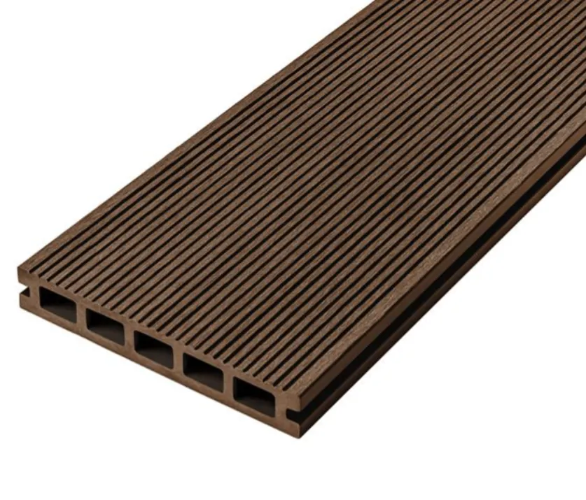 Cladco Woodgrain Effect Reversible Composite Decking Board - Coffee (4m)