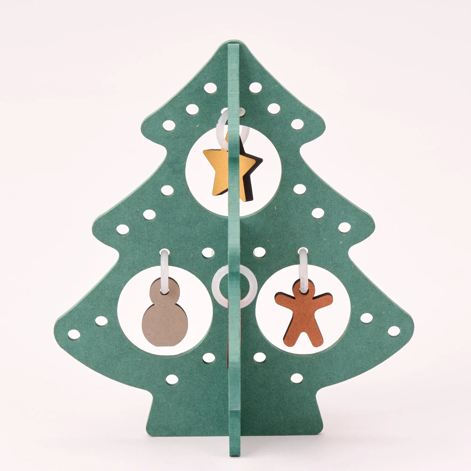 Colour MDF Christmas Tree - Green - Small