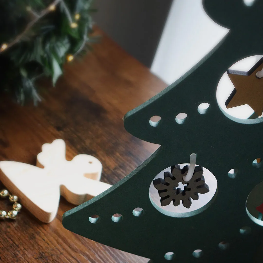 Colour MDF Christmas Tree - Green - Small