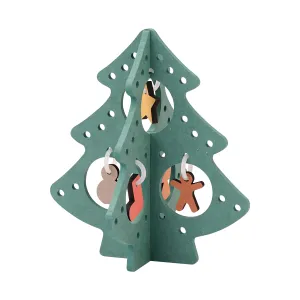 Colour MDF Christmas Tree - Green - Small