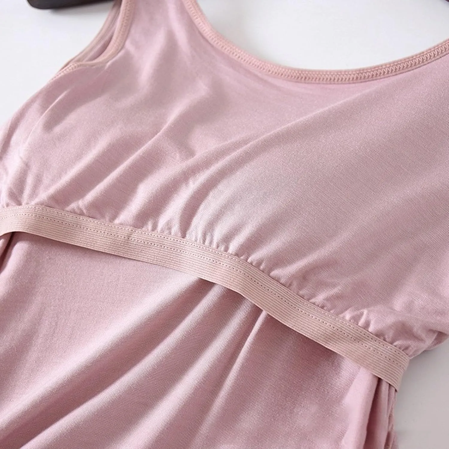 cooki Tank Top with Built in Bra for Women Summer Casual Cotton Padded No Underwire Push up Shelf Bras Workout Camisole