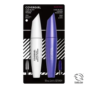 COVERGIRL - Lash Blast Fusion Mascara Very Black 860 and Lash Blast Amplify Primer Neutral White 780 Value Pack - .44 fl oz (13.1 ml)