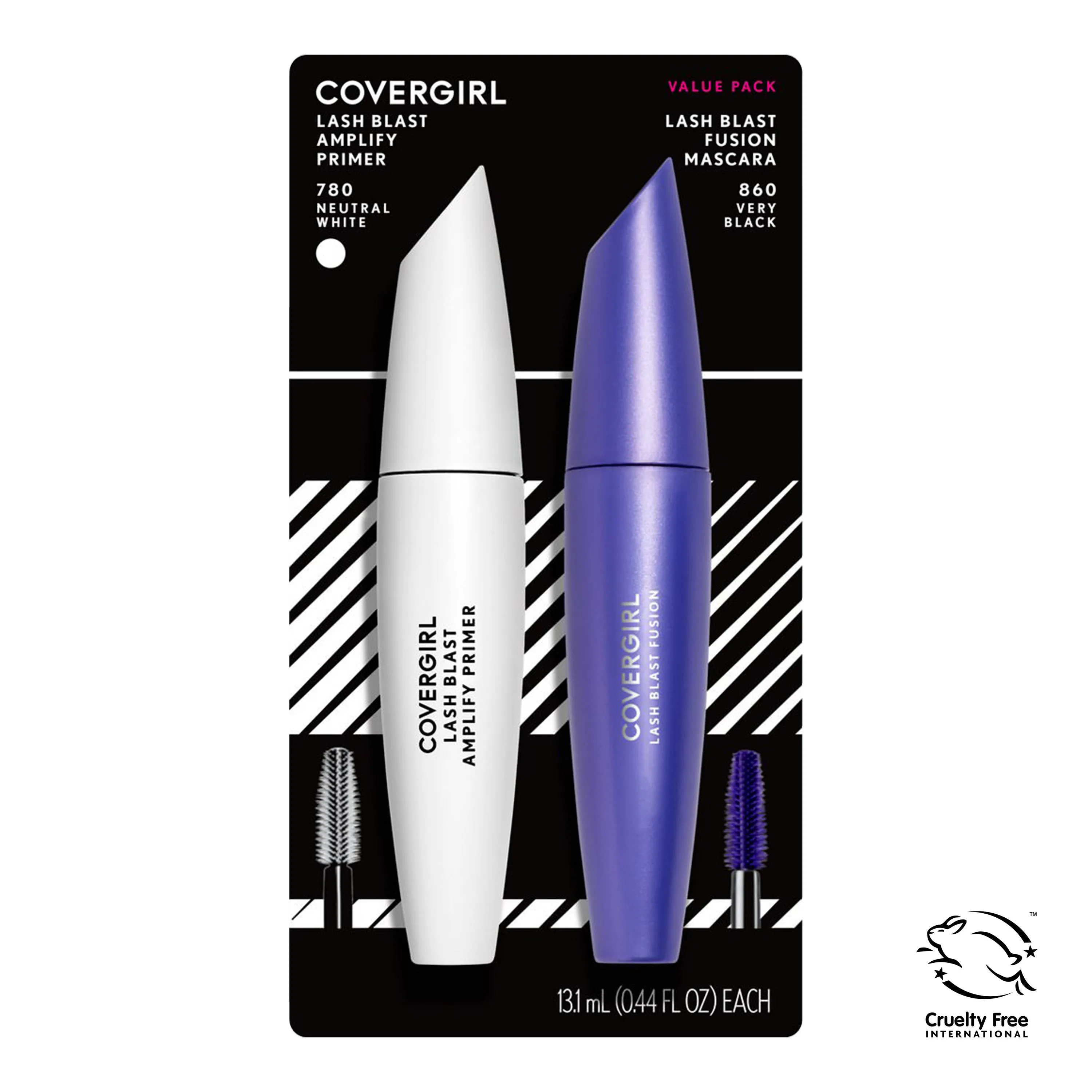 COVERGIRL - Lash Blast Fusion Mascara Very Black 860 and Lash Blast Amplify Primer Neutral White 780 Value Pack - .44 fl oz (13.1 ml)
