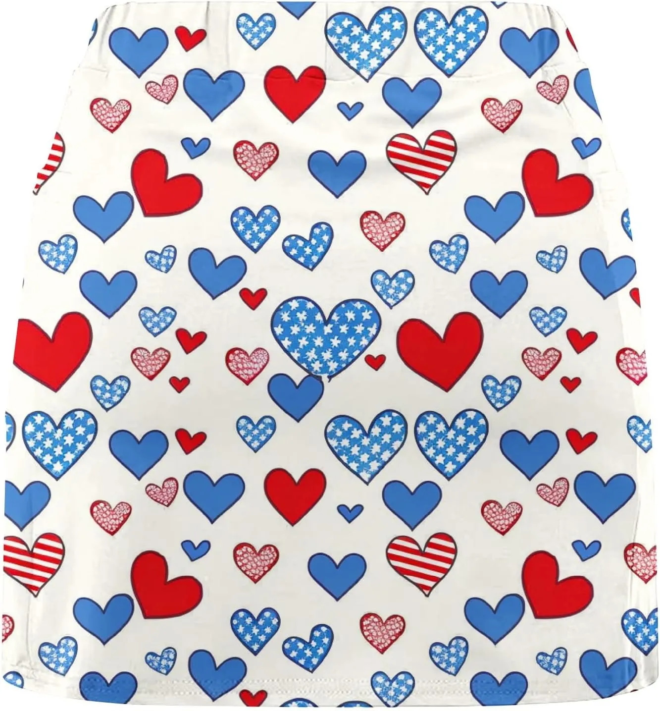 DDAPJ pyju 4th of July Tennis Skirt for Women High Waisted Athletic Skorts Running Workout Patriotic Skirts Skirted Shorts