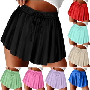 DDAPJ pyju Golf Skirts for Women Pleated Tennis Skirt Drawstring High Waisted Skort Inner Shorts Casual Athletic Mini Skirts
