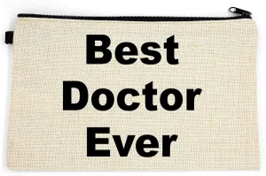 Doctor Makeup Bag, Gift For Doctor, Best Doctor Ever, Toiletry Bag, Birthday Gift For Her, Makeup Bag For Women, Christmas Gift Bag