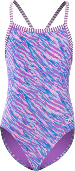 Dolfin Uglies Girls' One Piece Swimsuit - Athletic Practice Suit with Criss-Cross Straps