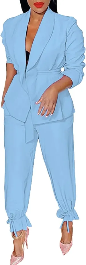 Dressy Pant Suits for Women Elegant Oversized Blazer and Suit Pants Set Causal Wedding Guests Prom Business Suits