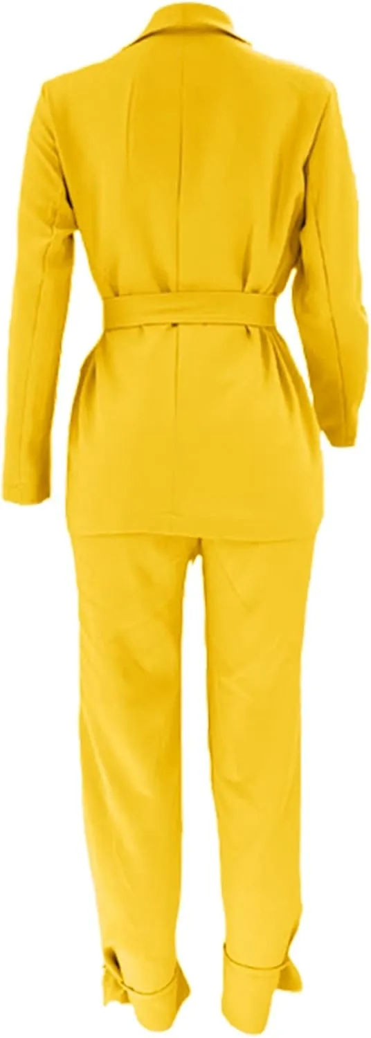 Dressy Pant Suits for Women Elegant Oversized Blazer and Suit Pants Set Causal Wedding Guests Prom Business Suits