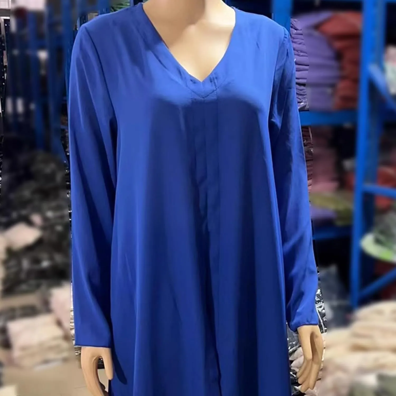 Elegant Casual 2 Pieces Suit with Long Top Matching Trouser,Women's V-Neck Slit Hem Shirt Wide-Leg Pant Chiffon Set