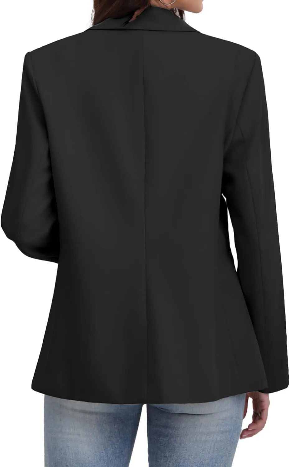 ELLEVEN Women's Blazer Business Casual Lightweight Suit - Long Sleeve Slim Fit Work Office Jacket with Pockets
