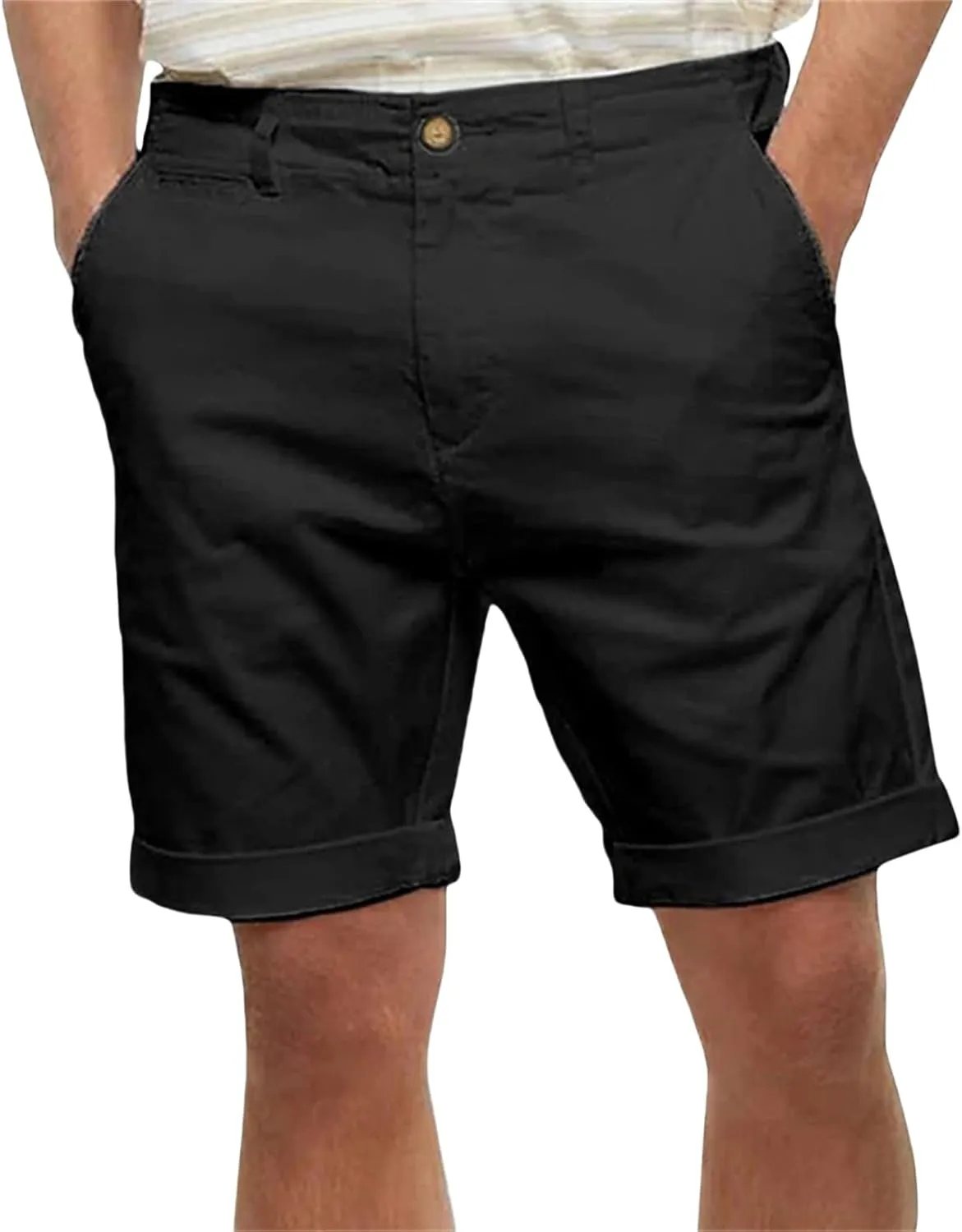 evzosrz Mens Slim Fit Stretch Cotton Chino Summer Shorts Fashion Breathable Workout Golf Casual Chino Short for Men