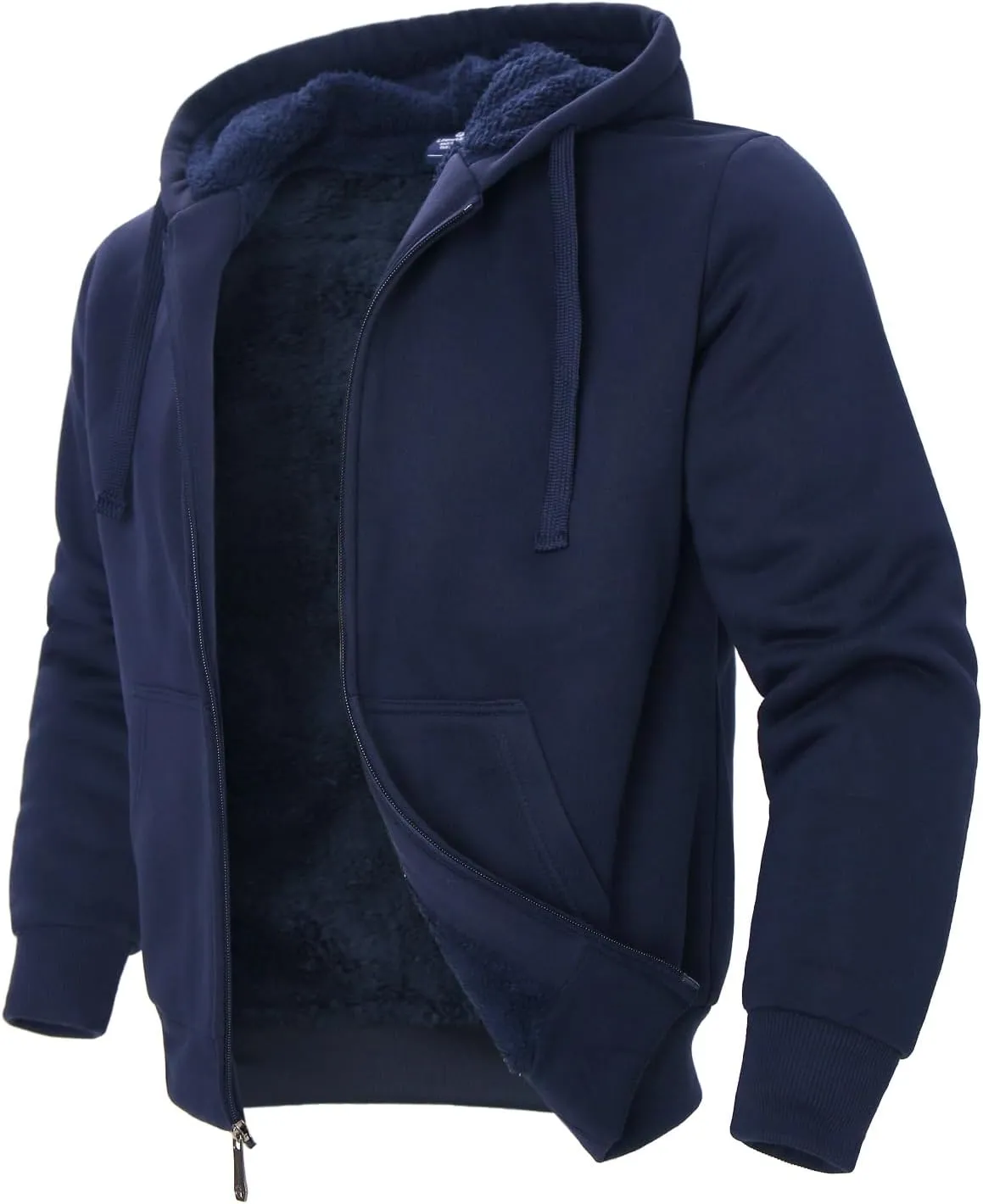Facitisu Flannel Hoodies for Men Sherpa Lined Heavy Fleece Plaid Jacket Mens Coats Plus Size Big Tall