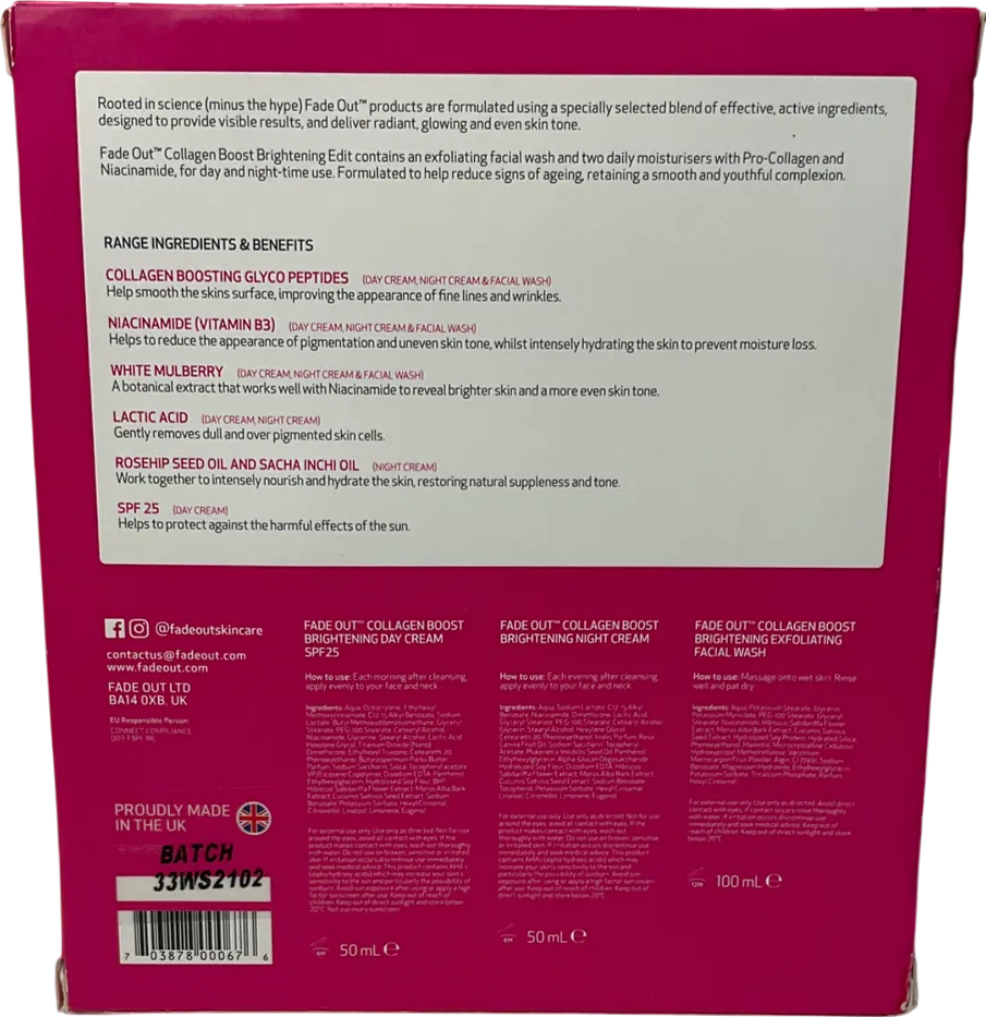 fadeout Collagen Boost Brightening Set One size
