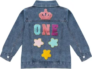 Fall Spring Denim Jacket Toddler Kid One Two Three Four Five Six Letter Shirt Button Birthday Gift Coats