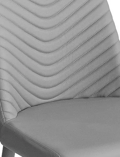 Febland Grey Riversway Dining Chair, Faux Leather, 46x46x86 cm