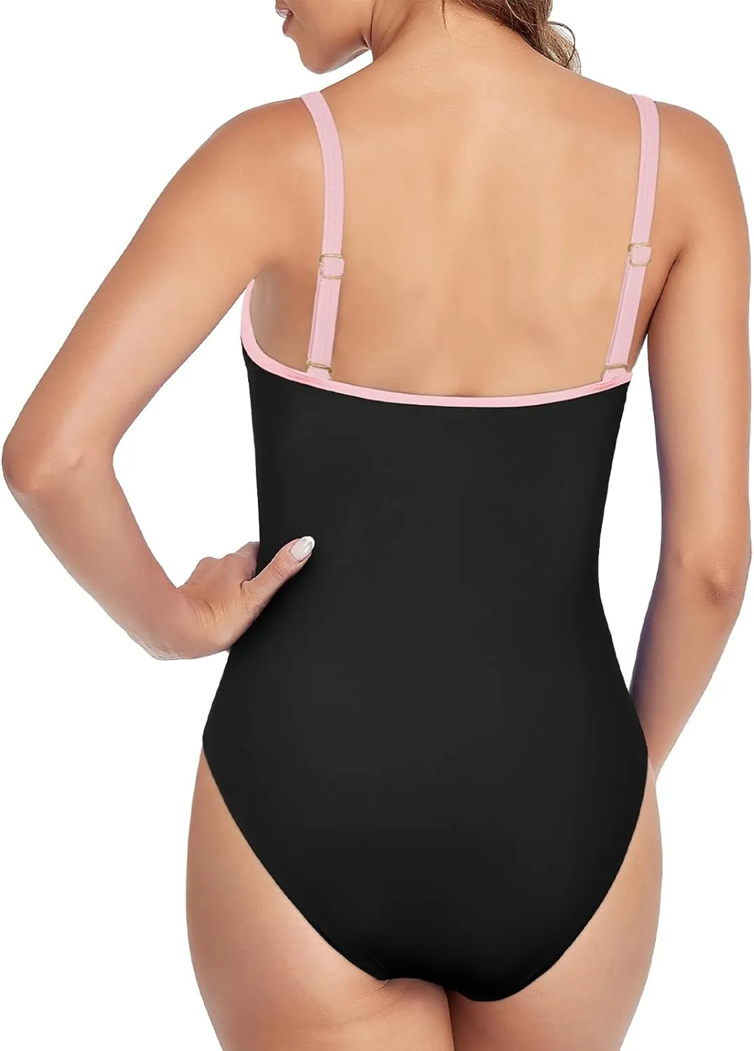 Firpearl Women's Underwire One Piece Swimsuits Push Up Supportive Bathing Suit Criss Cross Ruched Tummy Control Swimwear