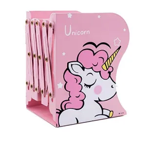 G4GIFT (Pack of 1) Metal Foldable Book, Stationery & Makeup Stand Desk Organizer Multipurpose Use (Pink)(Size: 19 x 10 x 15 cm)