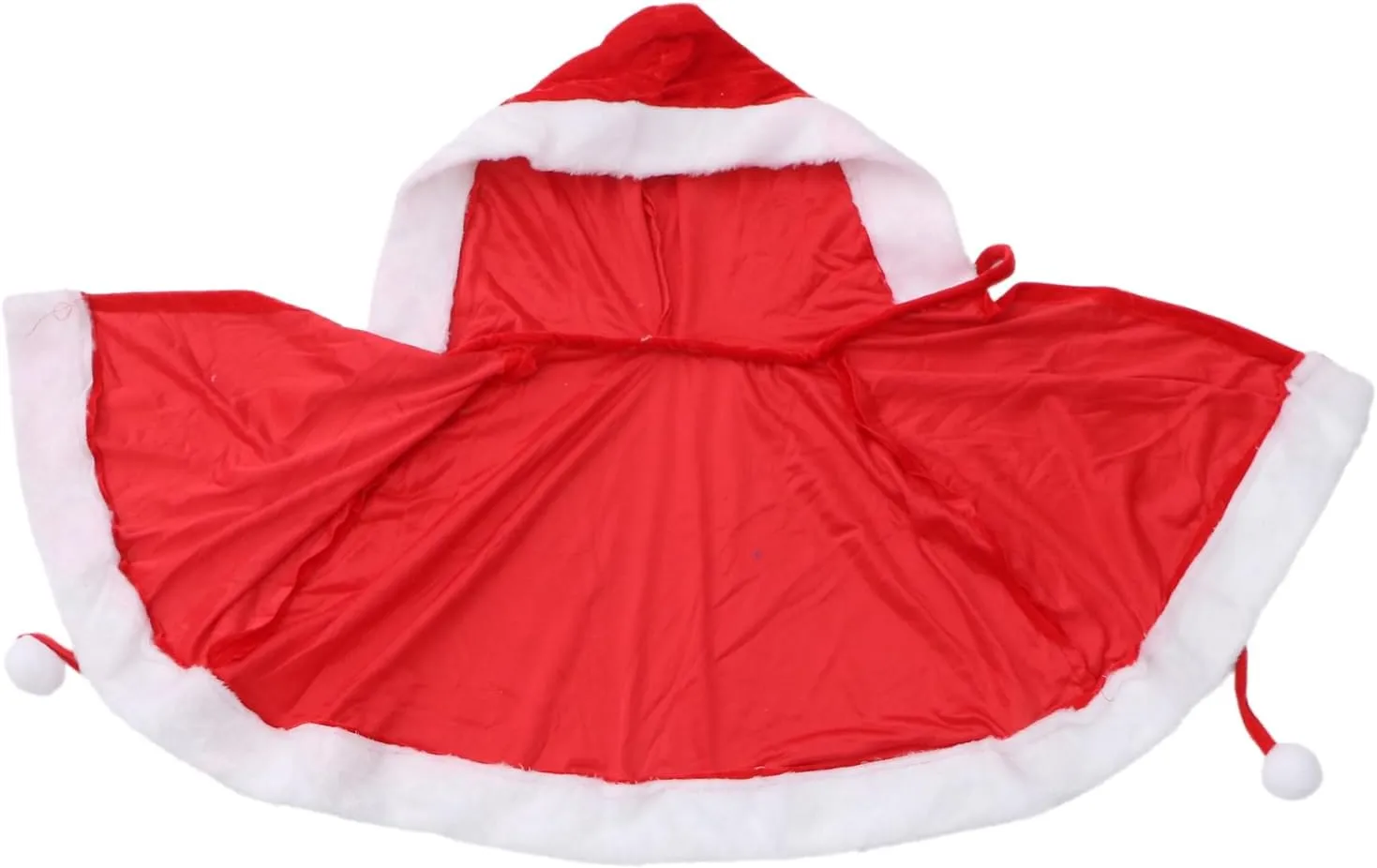 Garneck Women's Santa Cape with Hood - Classic Red Christmas Cloak Shawl for Holiday Parties - Cosplay and Festive Celebrations Santa Costume Accessory for Women and