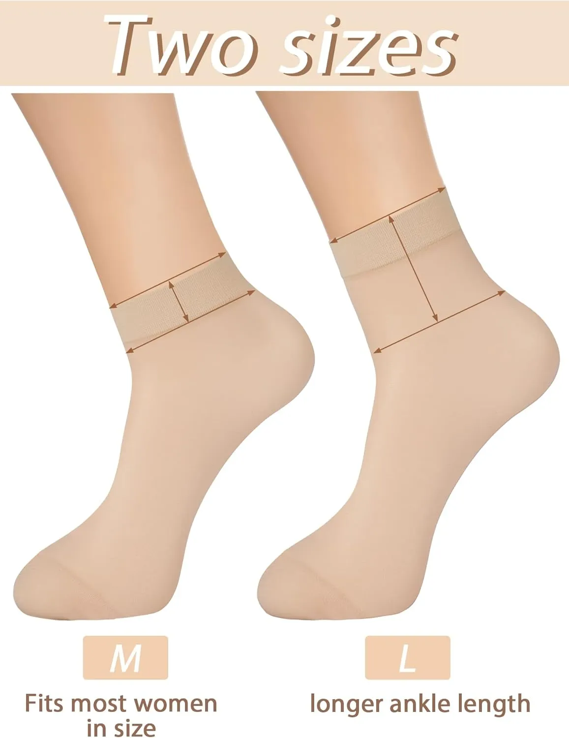 Geyoga 12 Pairs Sheer Ankle Socks Thin Nylon Transparent Ankle High Hosiery Socks Short Dress Stockings for Women