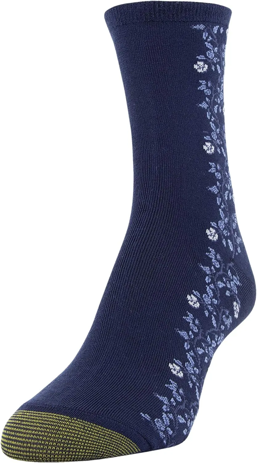 GOLDTOE Women's Designer Collection Midi Socks, 3-Pairs