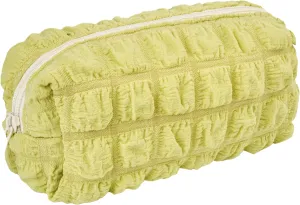 GRINKO Cosmetic Bag, Puff Makeup Bag, Plush Make Up Bag, Travel Toiletry Bag, 2024 Winter Portable Pouch Organizer Fashion Yellow