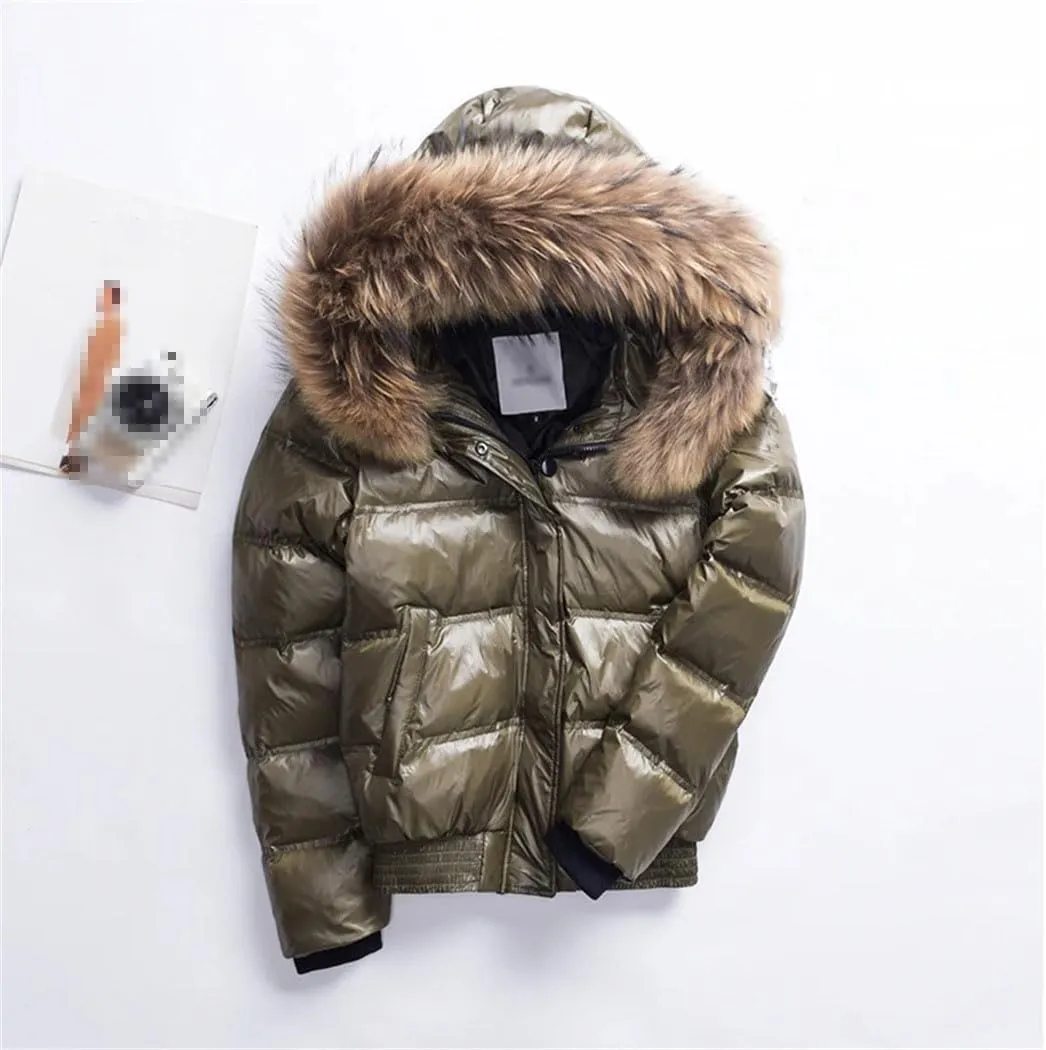 Haitpant Women Thick Down Jacket Hooded White Duck Jackets Winter Short Warm Coats Female Outwear Parkas