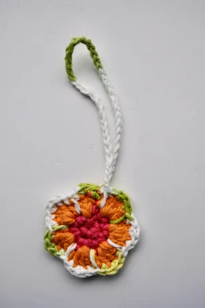 Hand crocheted charm. Summer flower Natalie