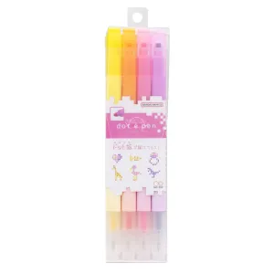 HARU Set SUNSTAR Dot E Dual-Sided Marker Square Highlighter Marker Square Checkbox Marker Checklist Marker Highlighter | S4541782