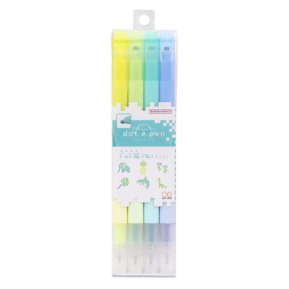 HARU Set SUNSTAR Dot E Dual-Sided Marker Square Highlighter Marker Square Checkbox Marker Checklist Marker Highlighter | S4541782