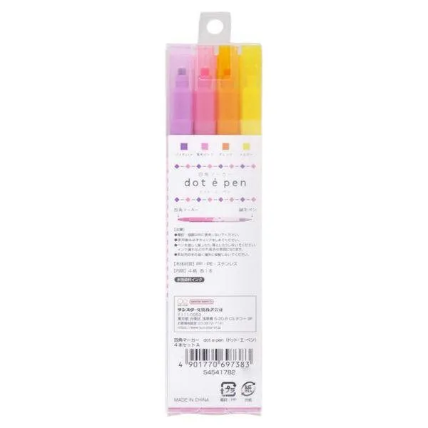 HARU Set SUNSTAR Dot E Dual-Sided Marker Square Highlighter Marker Square Checkbox Marker Checklist Marker Highlighter | S4541782