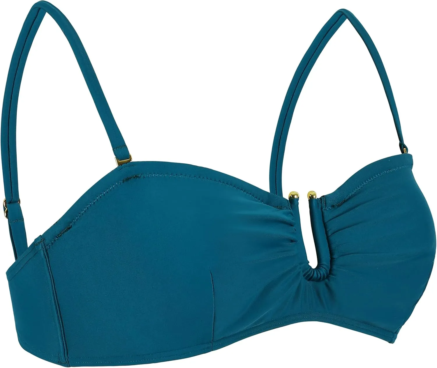 Hilor Women's Underwire Bikini Tops A-C Cup Push Up Supportive Swimsuit Top Bandeau Bathing Suit Swim Tops