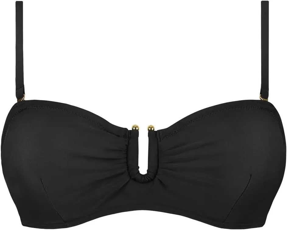 Hilor Women's Underwire Bikini Tops A-C Cup Push Up Supportive Swimsuit Top Bandeau Bathing Suit Swim Tops