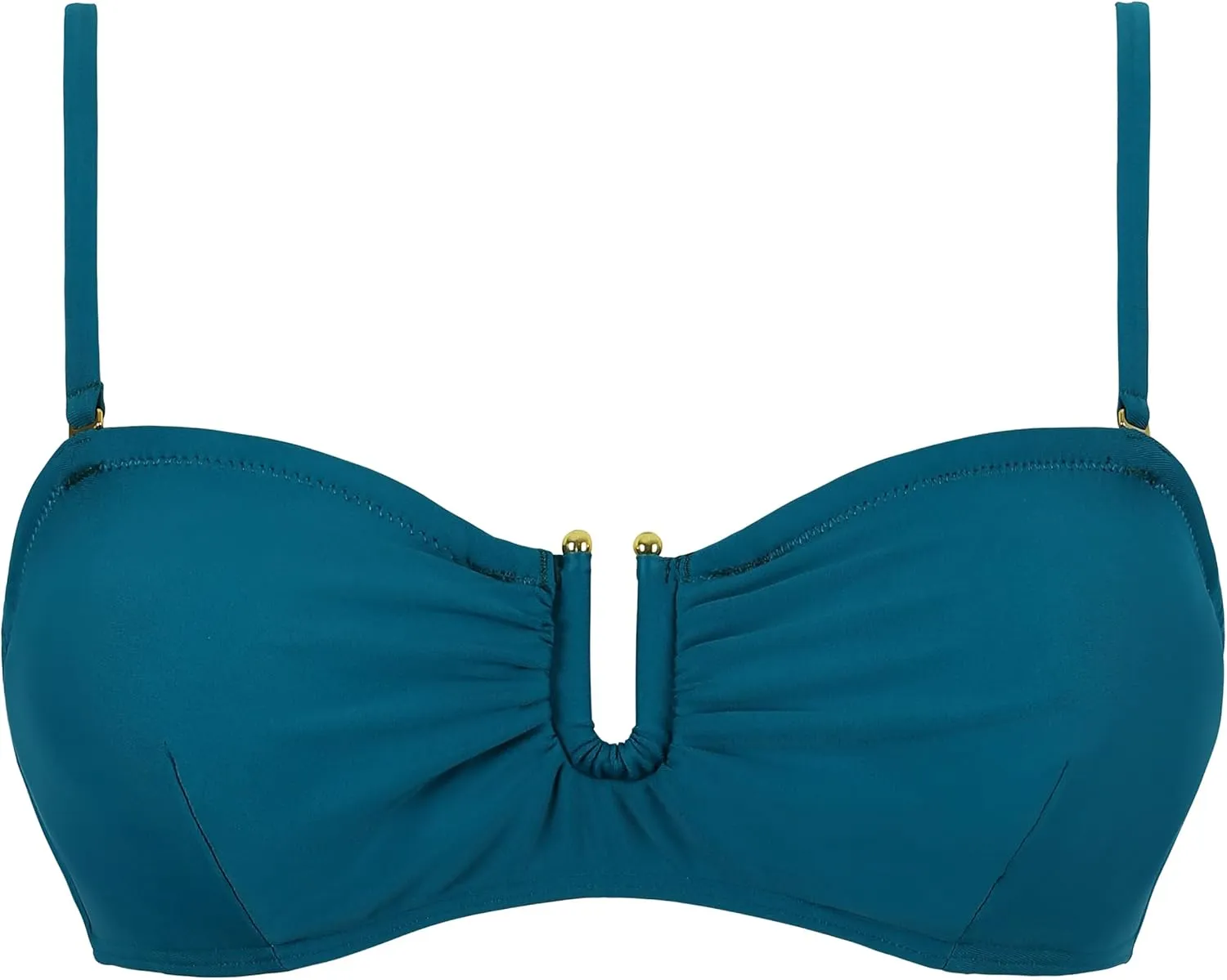 Hilor Women's Underwire Bikini Tops A-C Cup Push Up Supportive Swimsuit Top Bandeau Bathing Suit Swim Tops