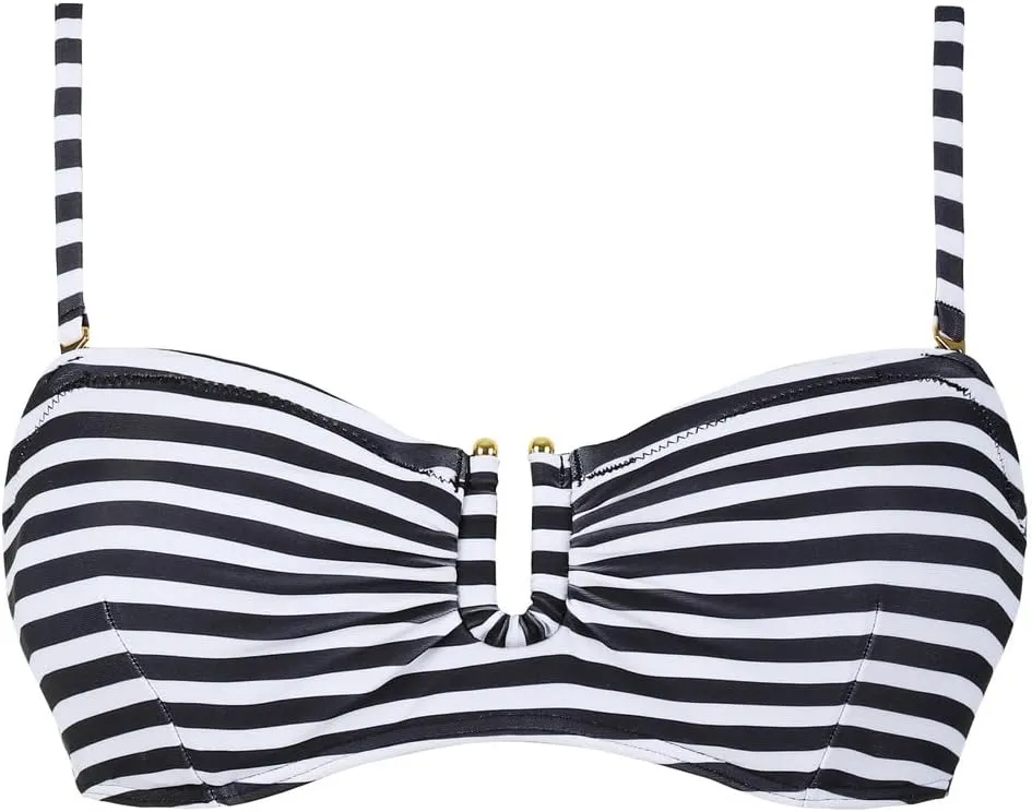 Hilor Women's Underwire Bikini Tops A-C Cup Push Up Supportive Swimsuit Top Bandeau Bathing Suit Swim Tops