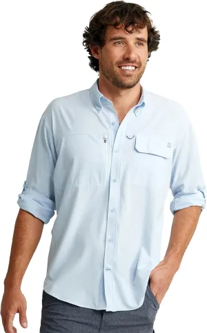 HUK Men's A1a Woven, Performance Long Sleeve Button
