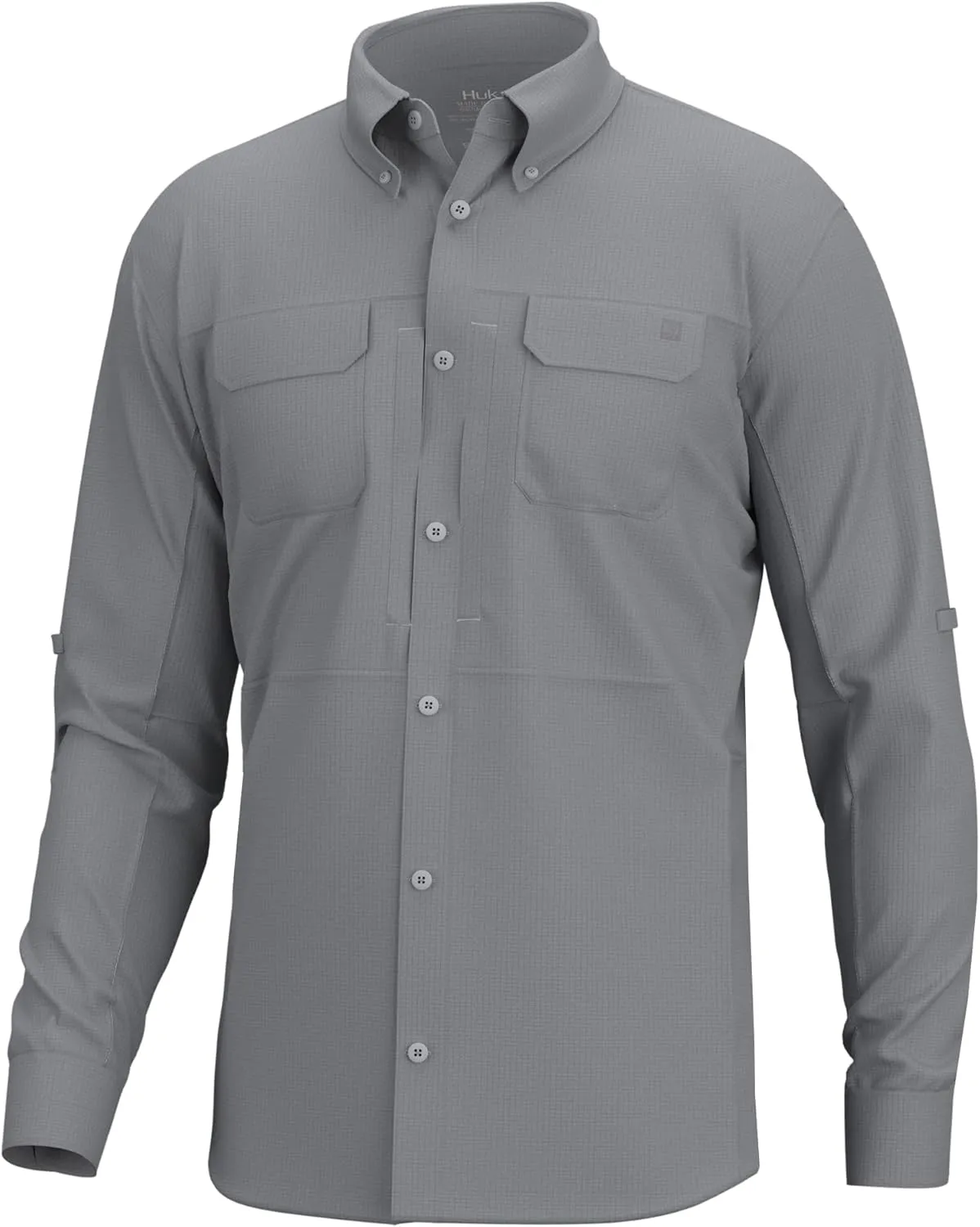 HUK Men's A1a Woven, Performance Long Sleeve Button