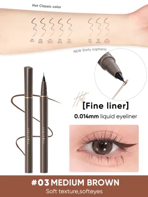JUDYDOLL JUDYDOLL Slim Liquid Eyeliner 400mg, Brown, Ultra-Fine, Quick-Drying, Waterproof And Smudge-Proof Pen